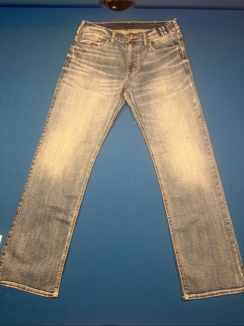 Silver Jeans Men's Light Blue Loose Straight Leg Gordie Jeans